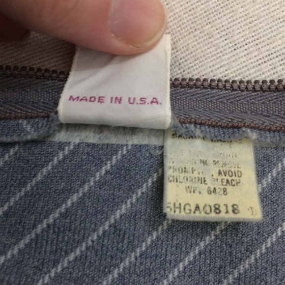 Vintage Wrangler Gray A-Line‎ Pinstripe Skirt, 11 - Picture 7 of 7